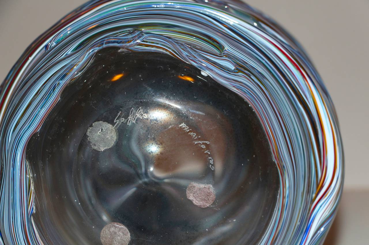 Verre d'art Soffio by Mini Forms Vase intéressant fait à la main en vente