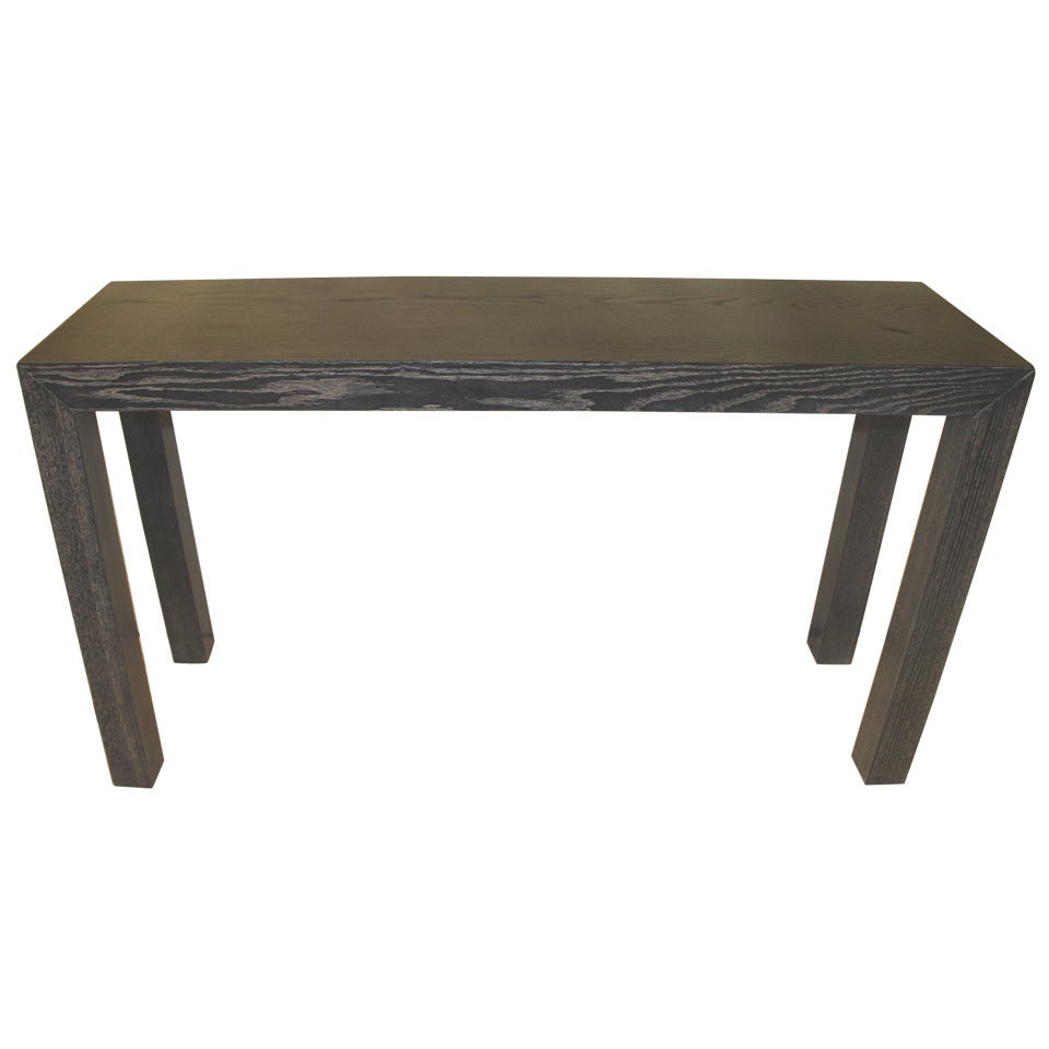 Limed Solid Oak Console Table