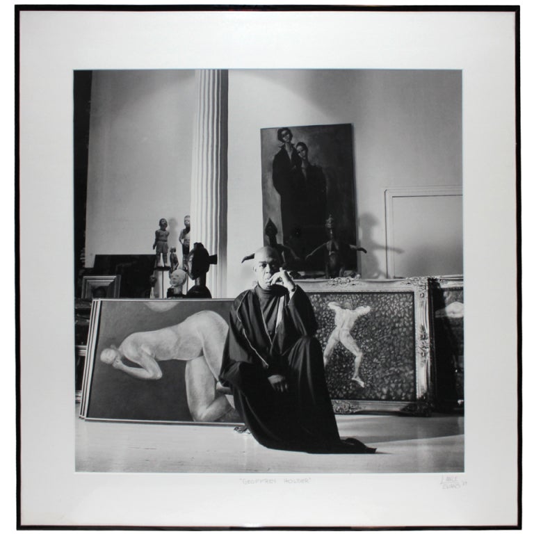 1987 Photograph of Geoffrey Holder by Lance Evans In Good Condition For Sale In Palm Springs, CA