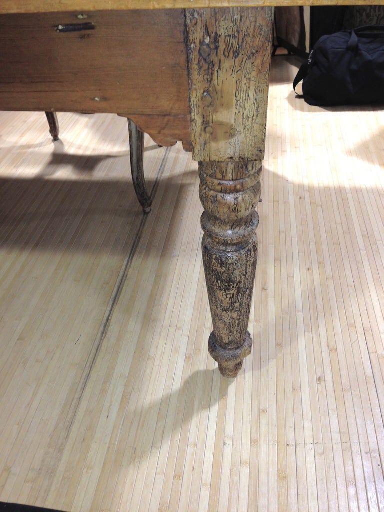 Early Long Pine Dining Or Harvest Table