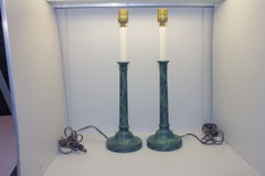 Nice faux marble painted lamps