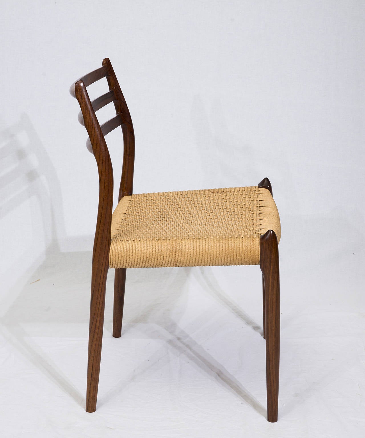 Danish Set of Six Niels Møller Model 78 Dining Chairs