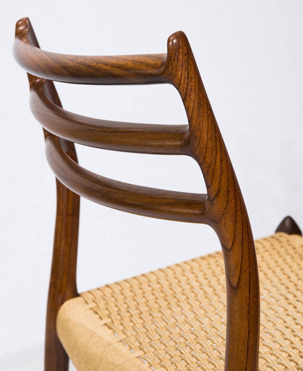 Mid-20th Century Set of Six Niels Møller Model 78 Dining Chairs