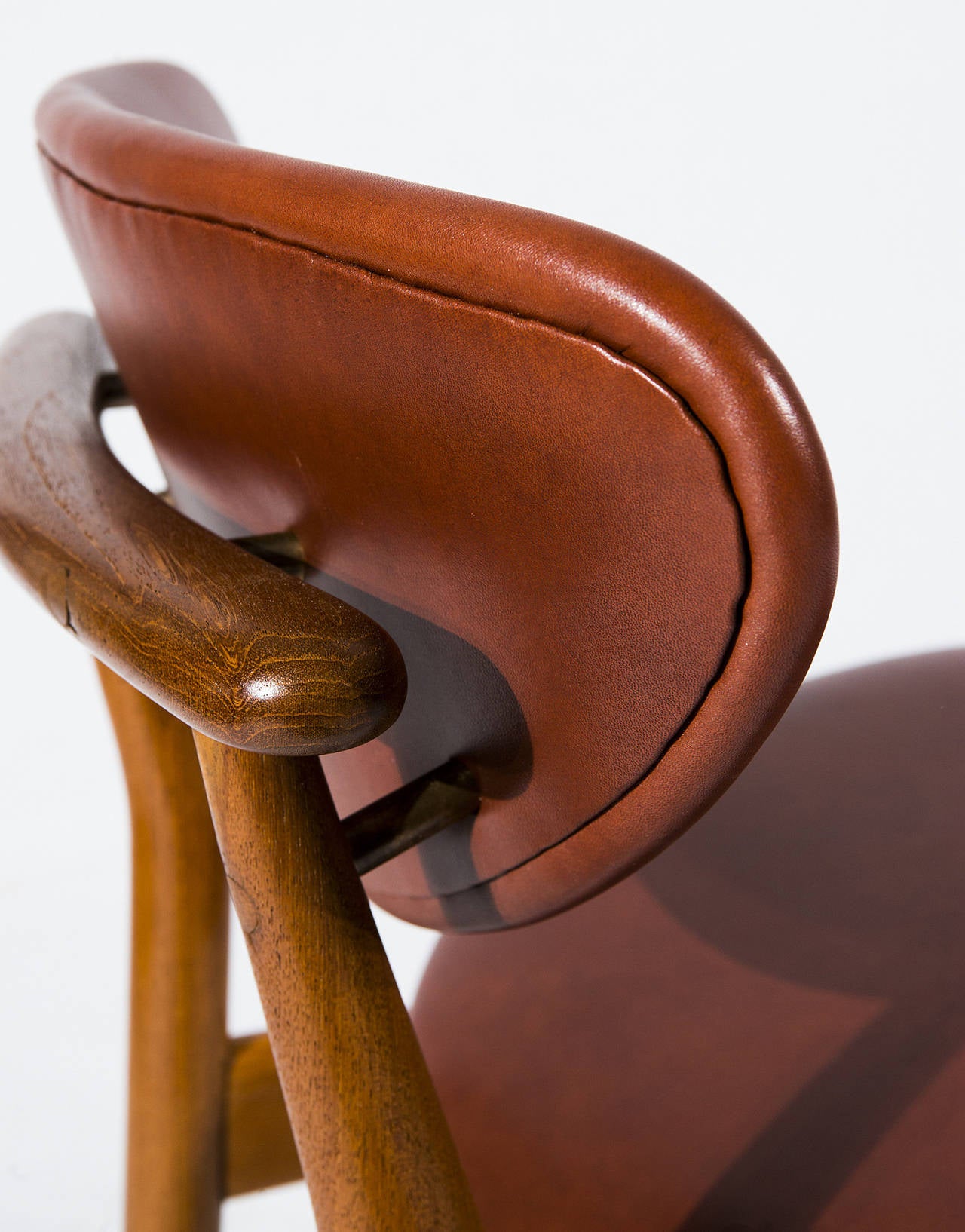 Leather Finn Juhl NV 55 Side Chair