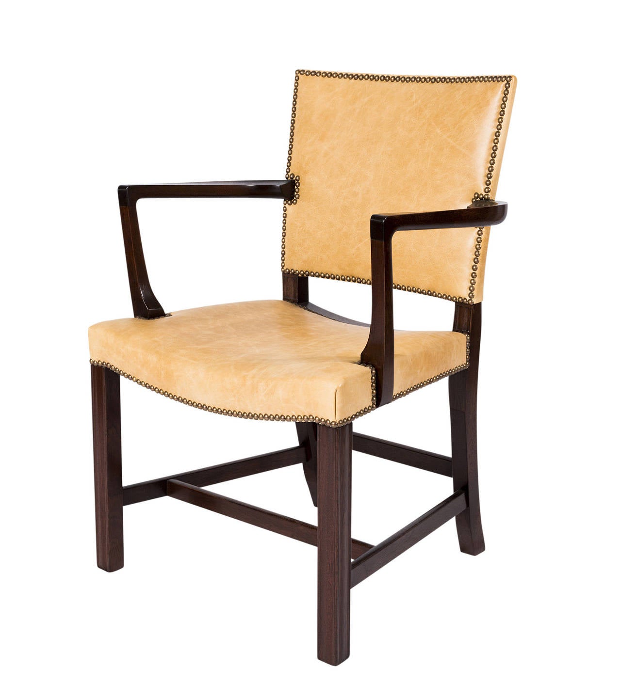 Paire de fauteuils Kaare Klint conçus en 1927 et produits par Rud Rasmussen.