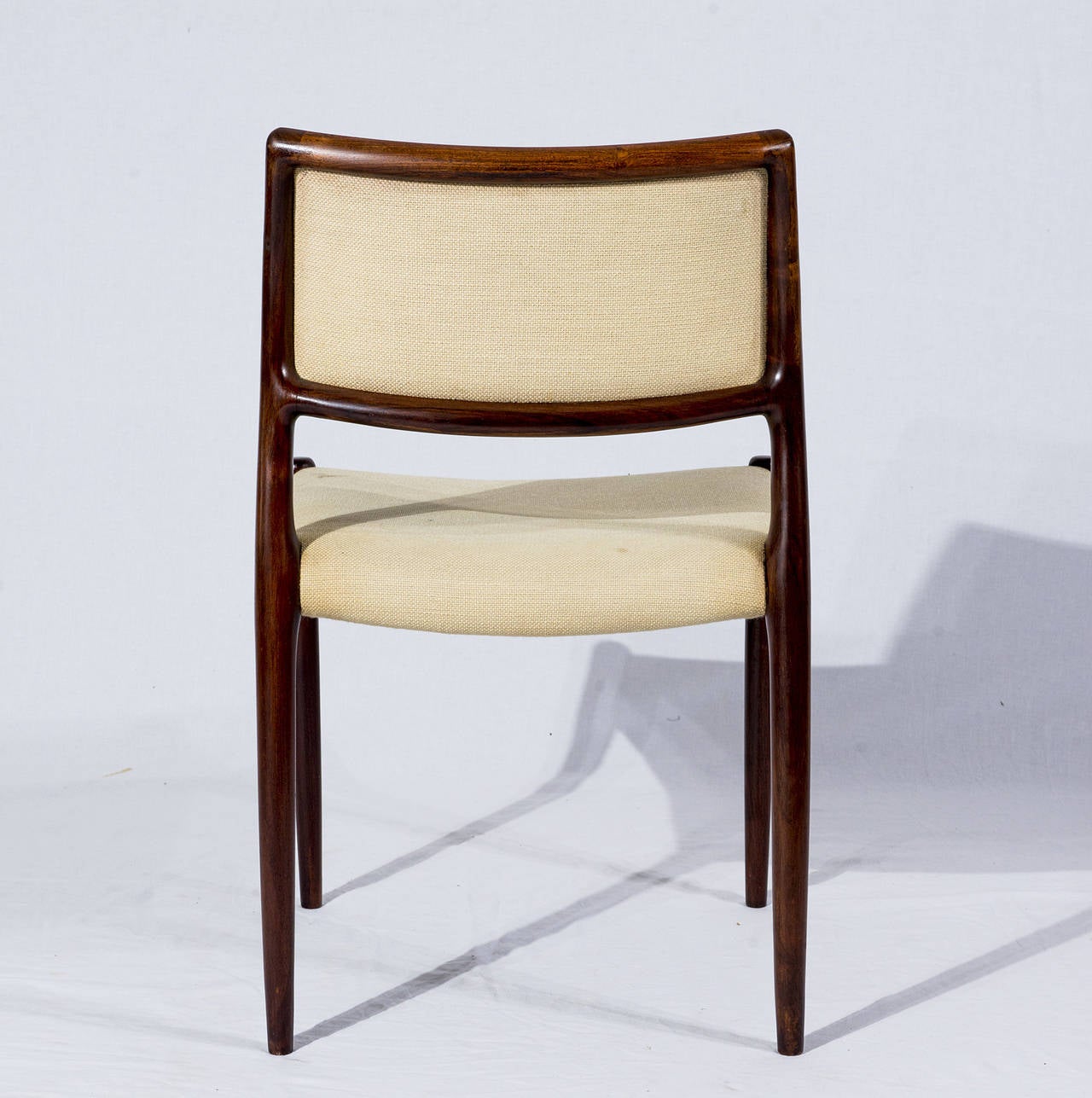 Mid-20th Century Set of Eight Rosewood Niels Møller Model #80 Dining Chairs