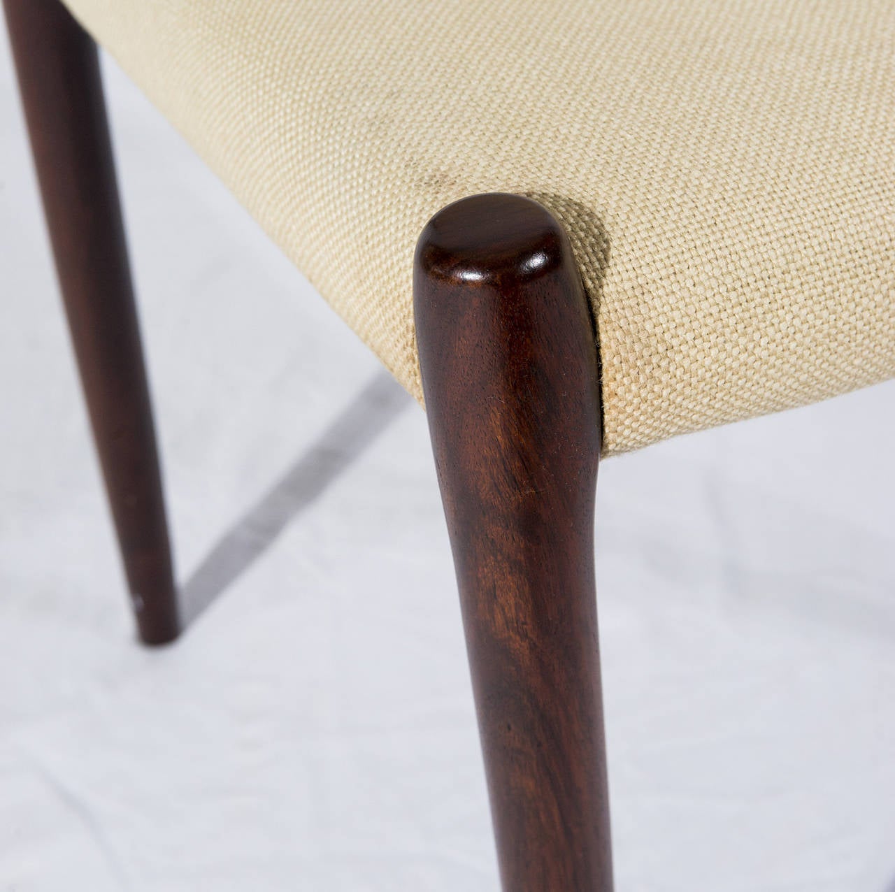 Set of Eight Rosewood Niels Møller Model #80 Dining Chairs 1
