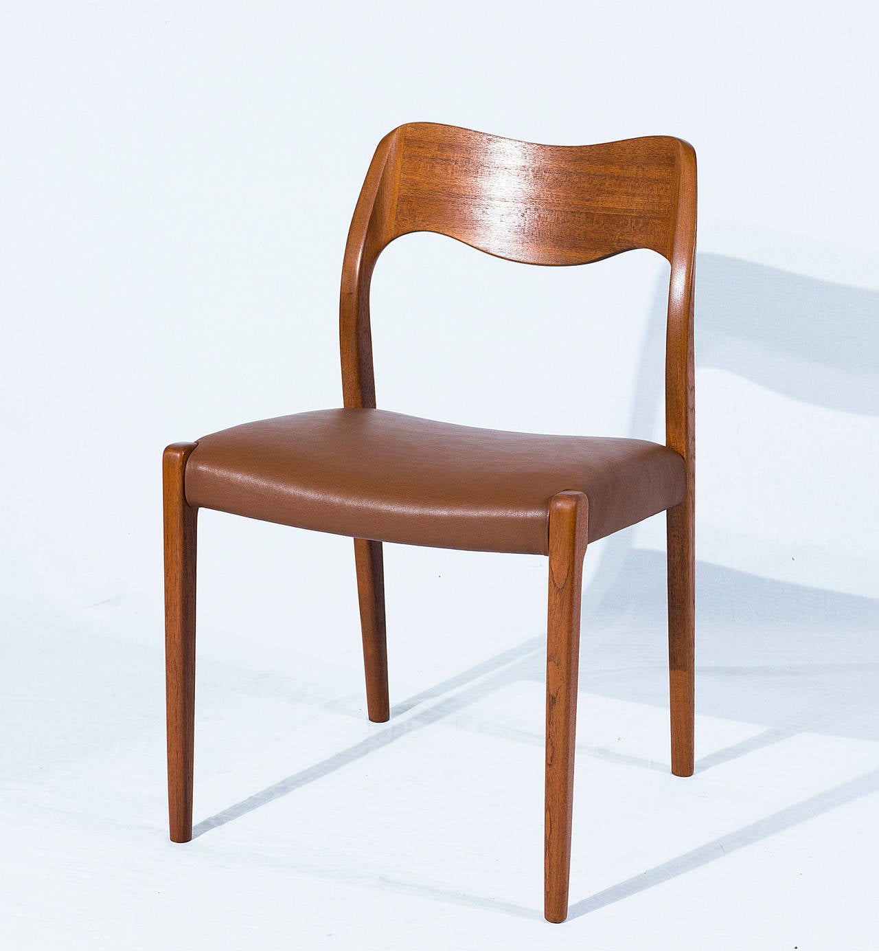 Danish Set of Six Teak Niels Møller Model No. 71 Dining Chairs