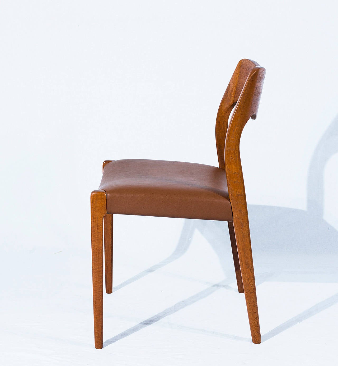 Set of Six Teak Niels Møller Model No. 71 Dining Chairs In Excellent Condition In Los Angeles, CA