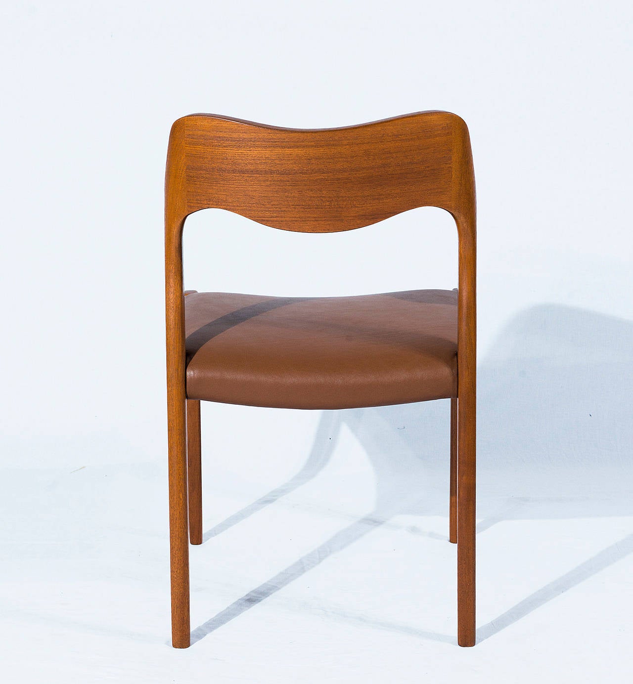 Mid-20th Century Set of Six Teak Niels Møller Model No. 71 Dining Chairs