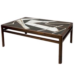 Danish Rosewood Abstract Tile Coffee Table