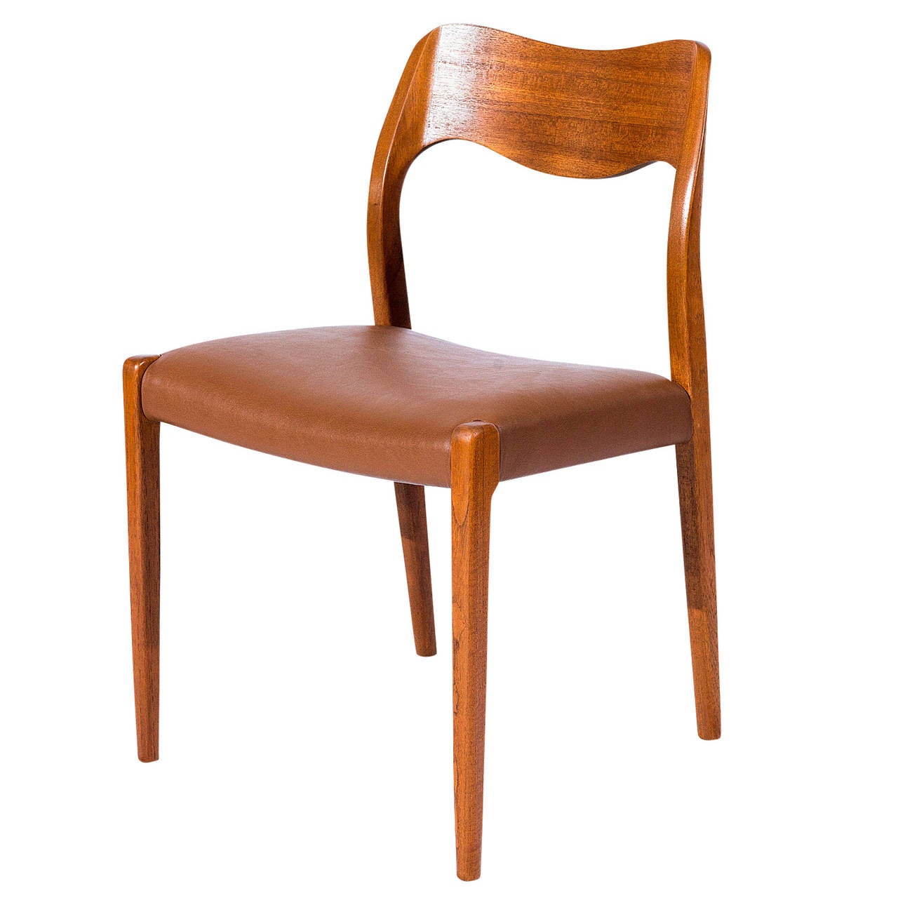 Set of 6 Teak Niels Møller Model No. 71 Dining Chairs Designed in 1951 and Produced by J. L. Moller Mobelfabrik