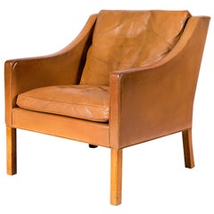 Børge Mogensen Model No. 2207 Leather Lounge Chair