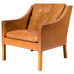 Børge Mogensen Model No. 2207 Leather Lounge Chair 9