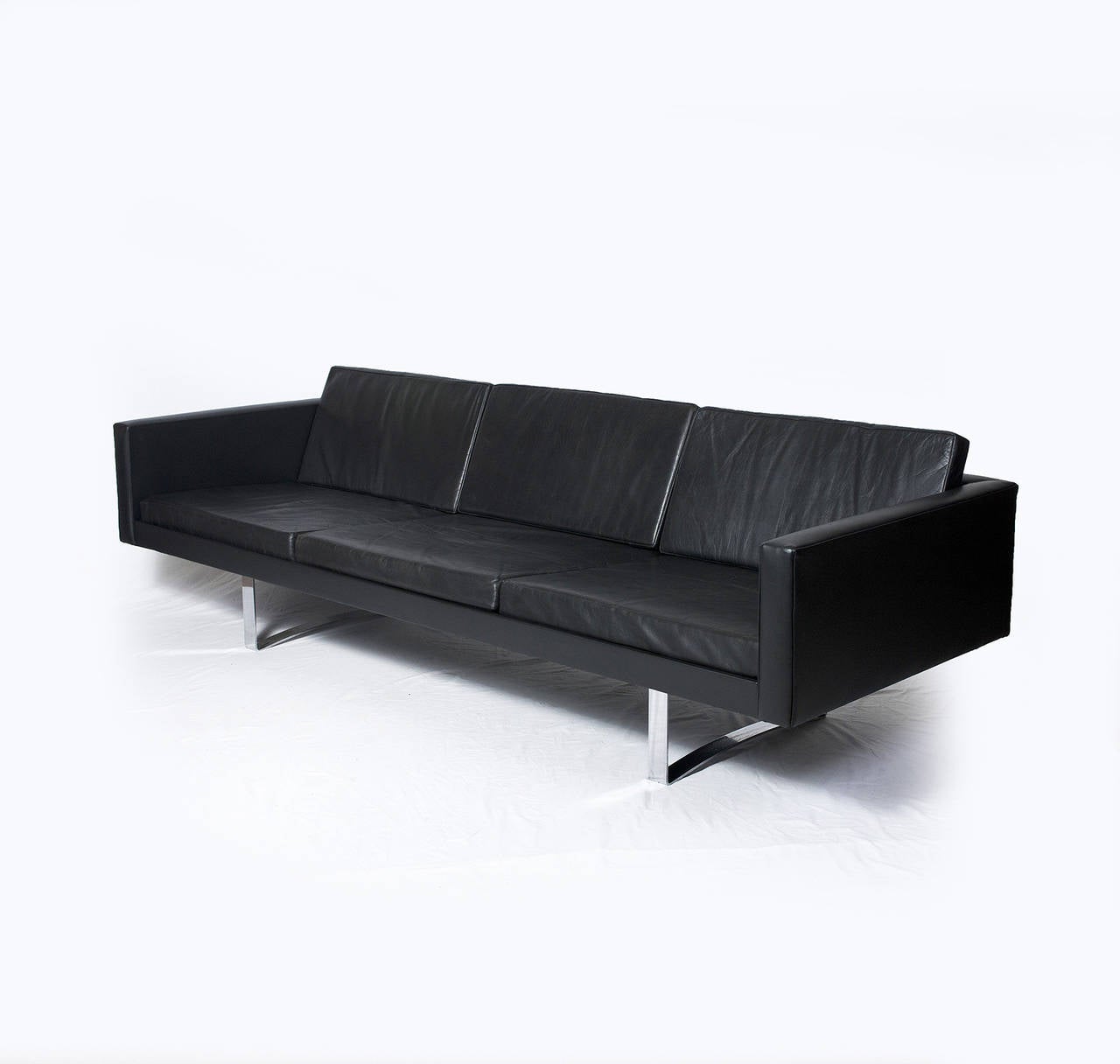 Bodil Kjaer leather sofa designed in 1959 and produced by Hovedstadens Mobelfabrik.  Store formerly known as ARTFUL DODGER INC