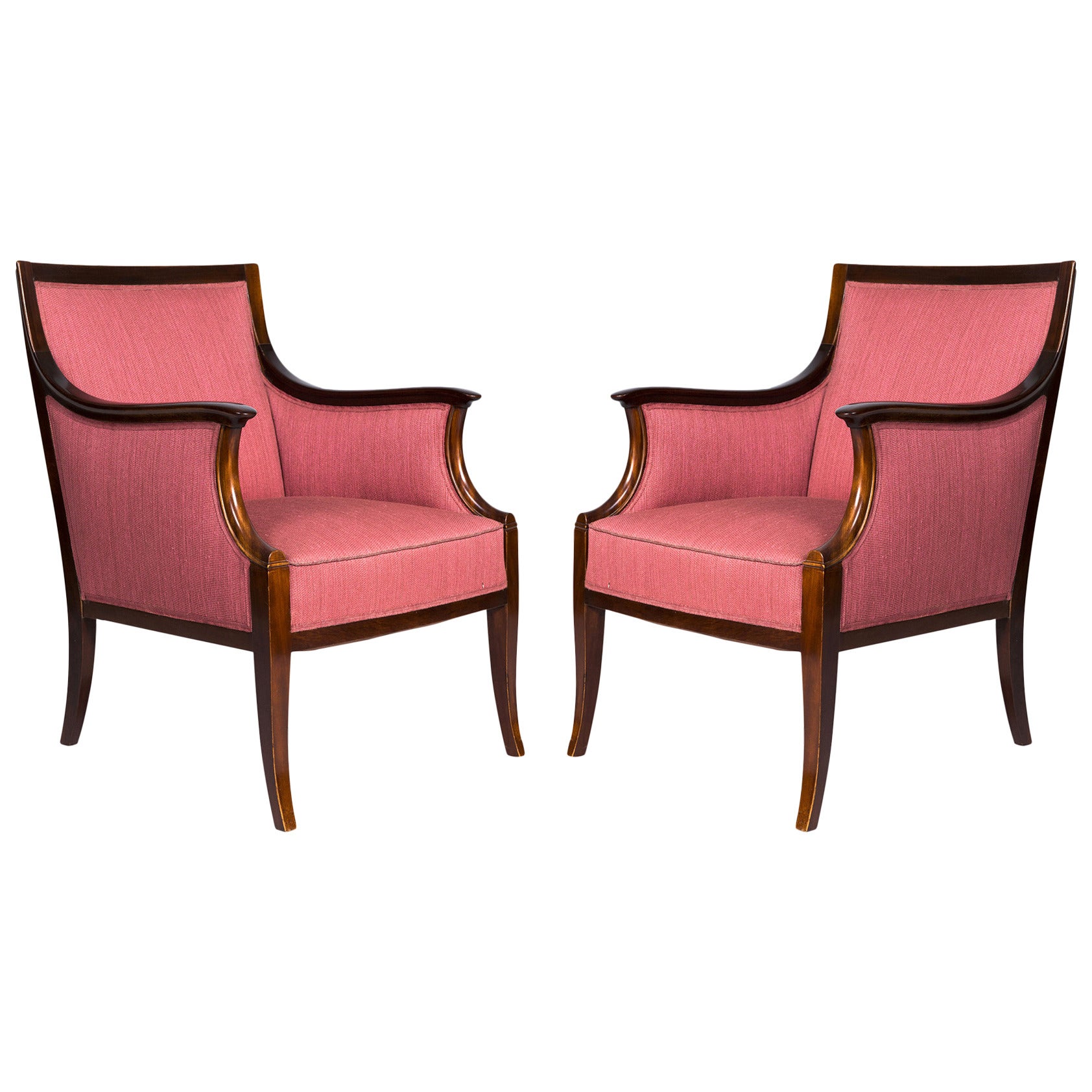 Pair of Frits Henningsen Lounge Chairs