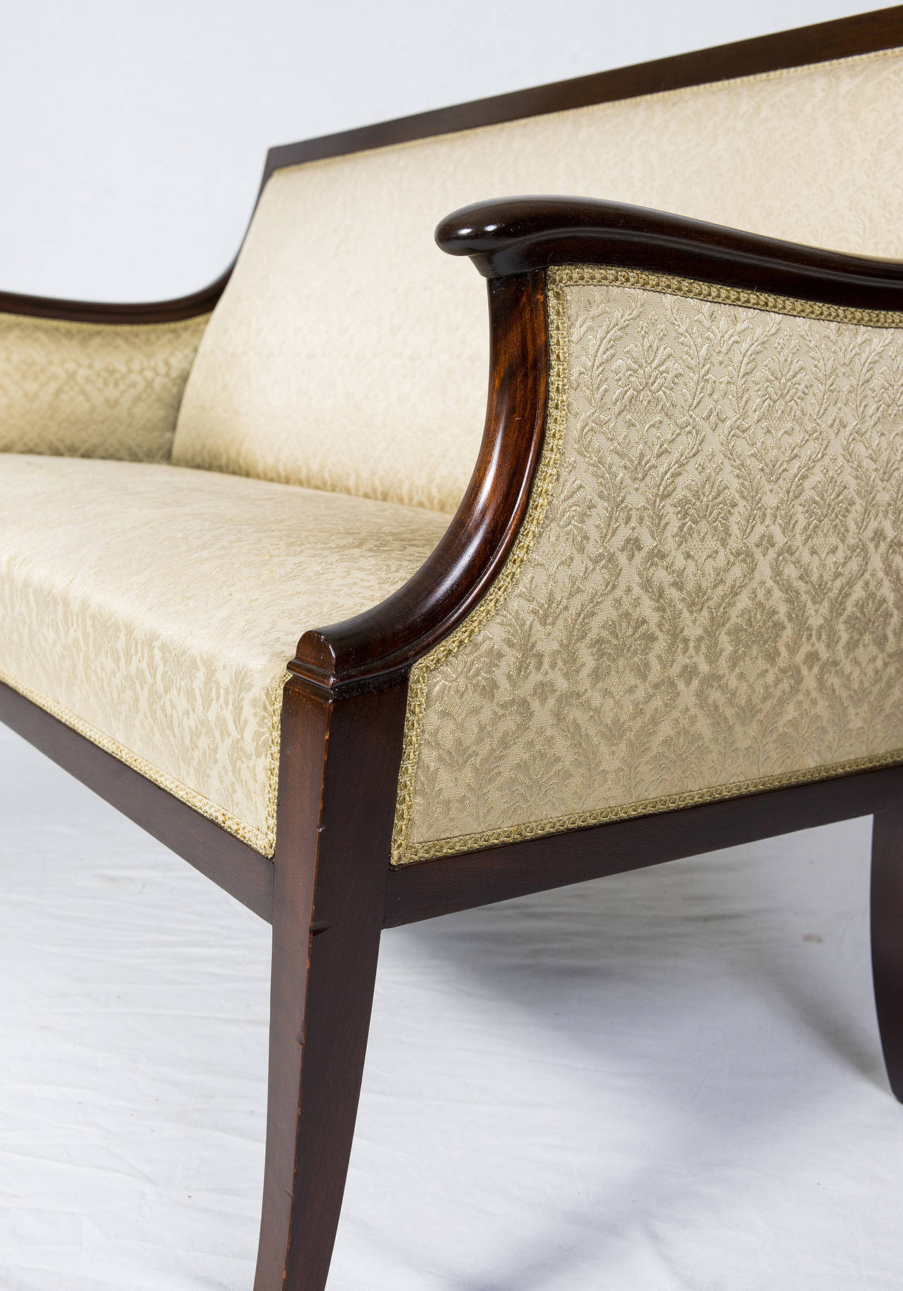 Fabric Frits Henningsen Settee For Sale