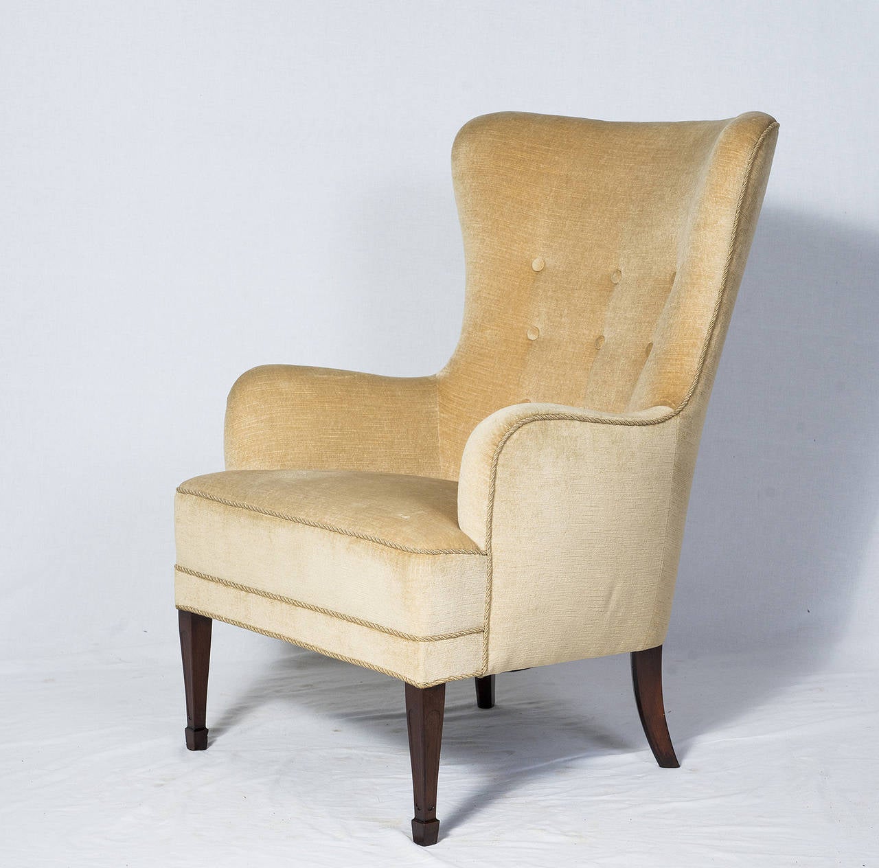 Frits Henningsen high back lounge chair.