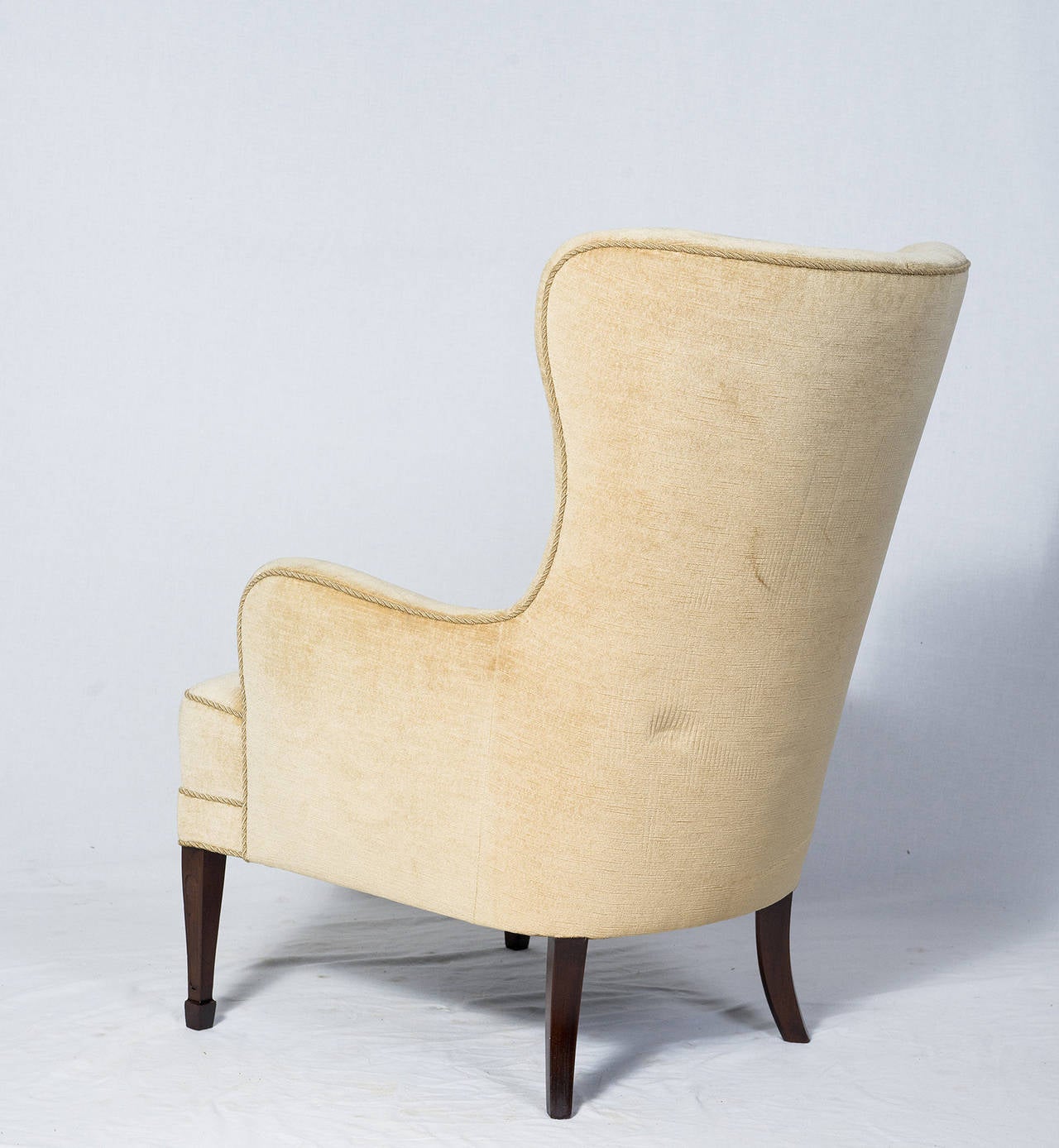 Frits Henningsen High Back Lounge Chair In Good Condition For Sale In Los Angeles, CA