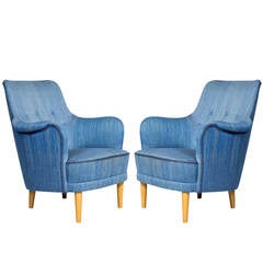 Pair of Carl Malmsten "Samsas" Chairs