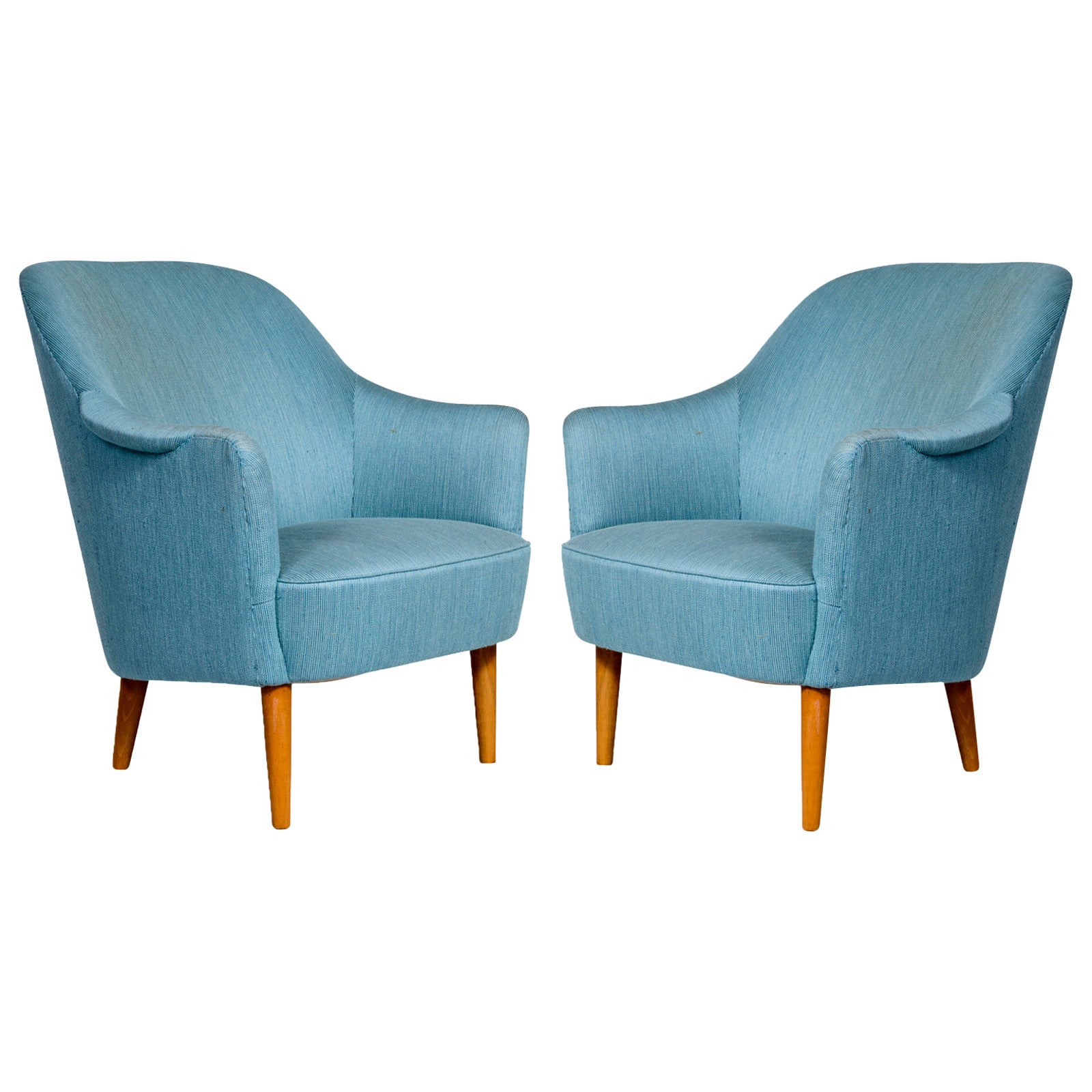 Pair of Carl Malmsten "Samspel" Lounge Chairs