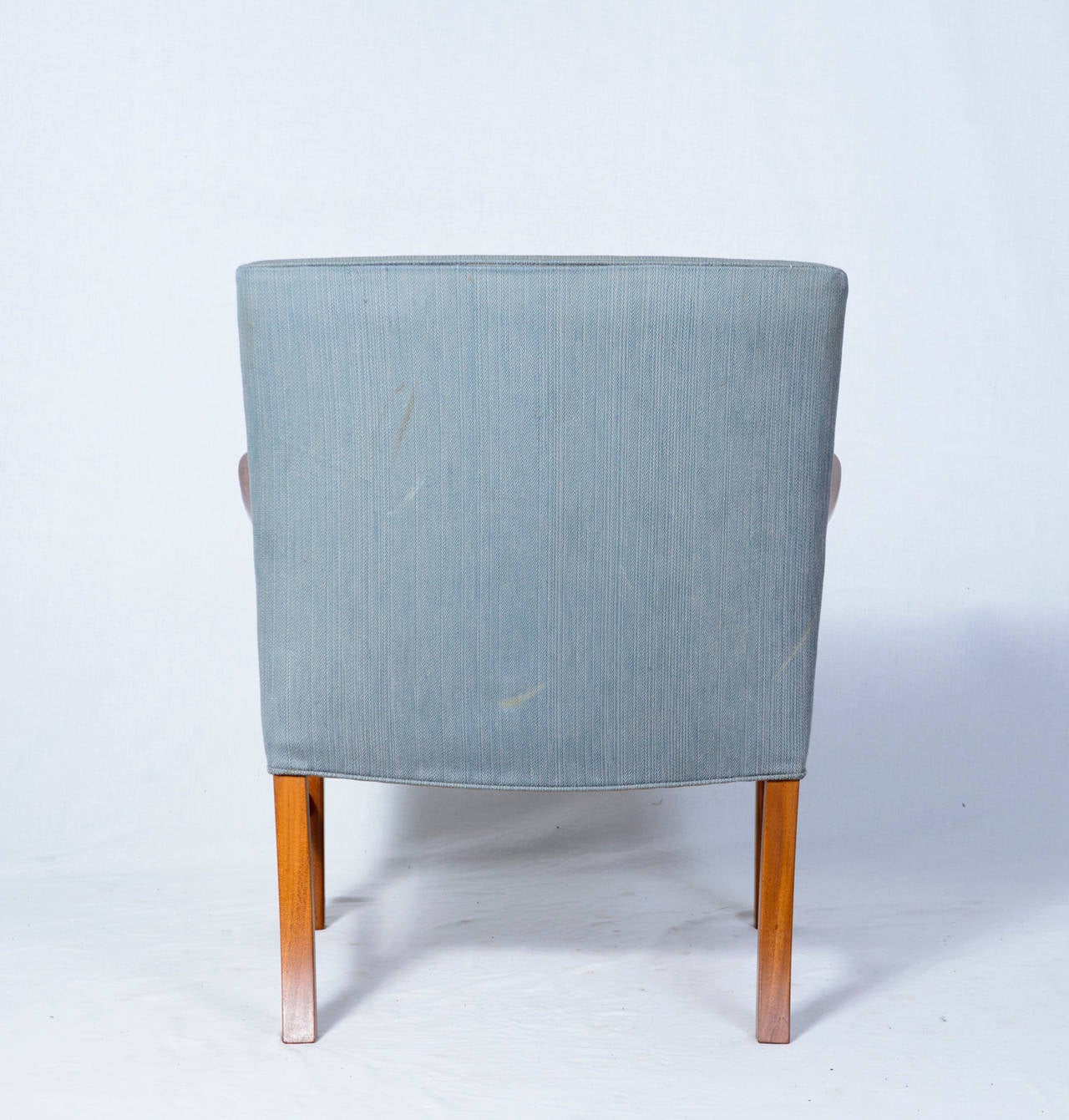 Fabric Pair of Ole Wanscher Lounge Chairs