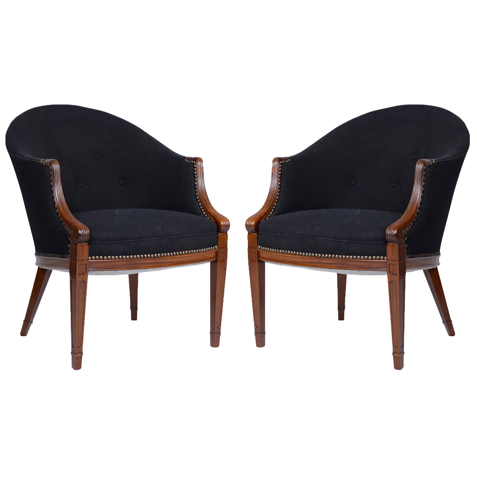 Pair of Frits Henningsen Lounge Chairs