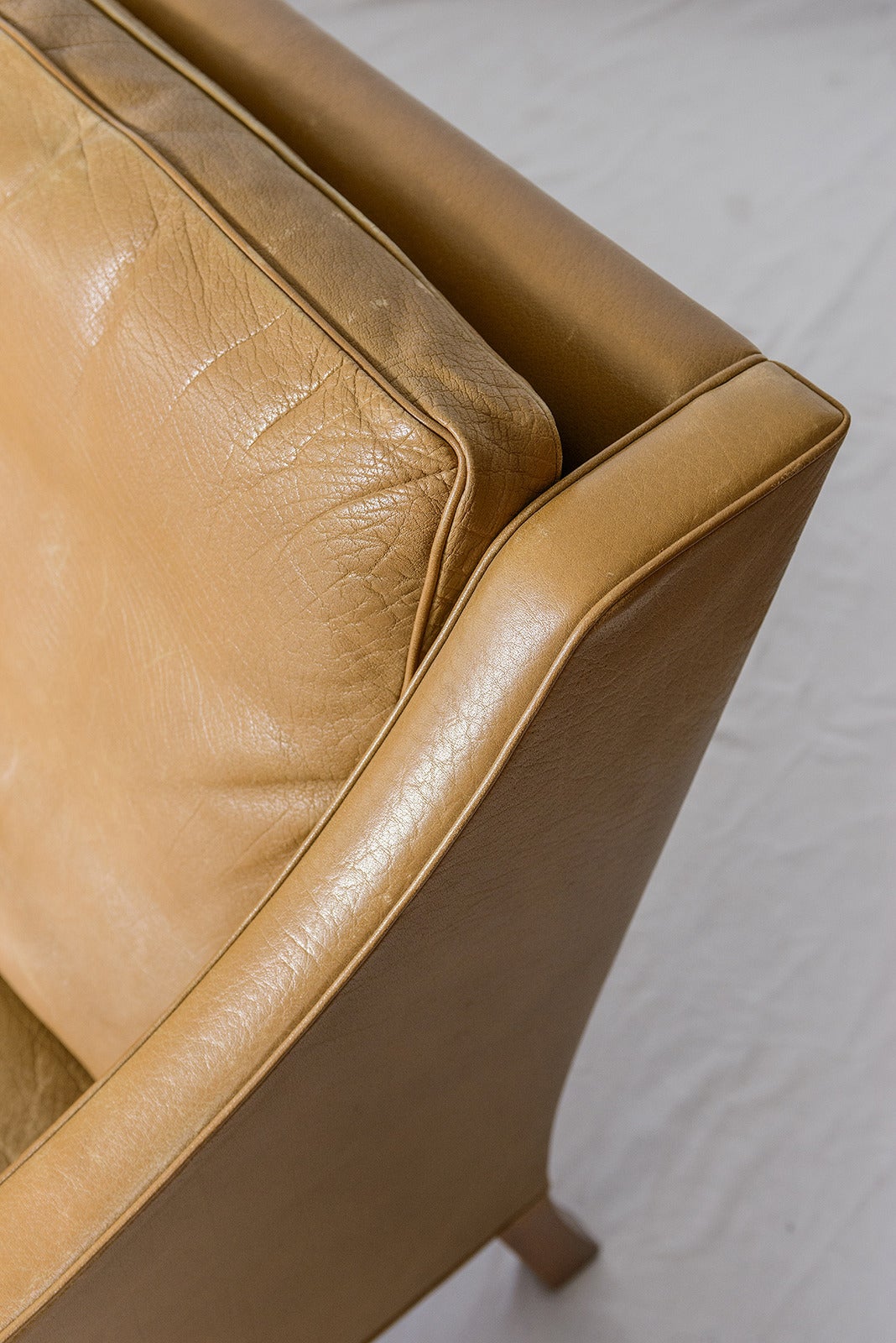 Mid-20th Century Borge Mogensen Model #2209 Three-Seat Leather Sofa