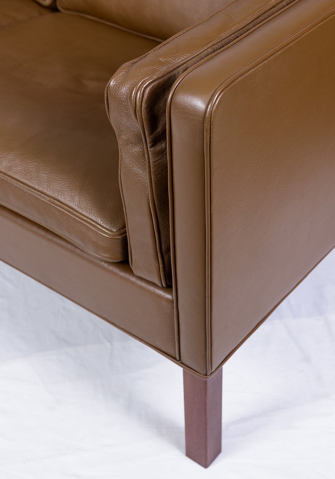 Borge Mogensen Model #2213 Three-Seat Leather Sofa 2