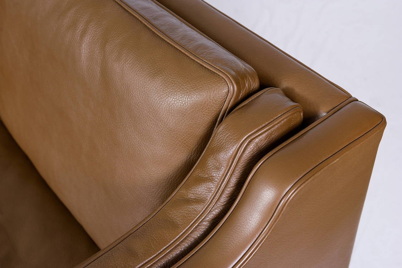 Borge Mogensen Model #2213 Three-Seat Leather Sofa 3