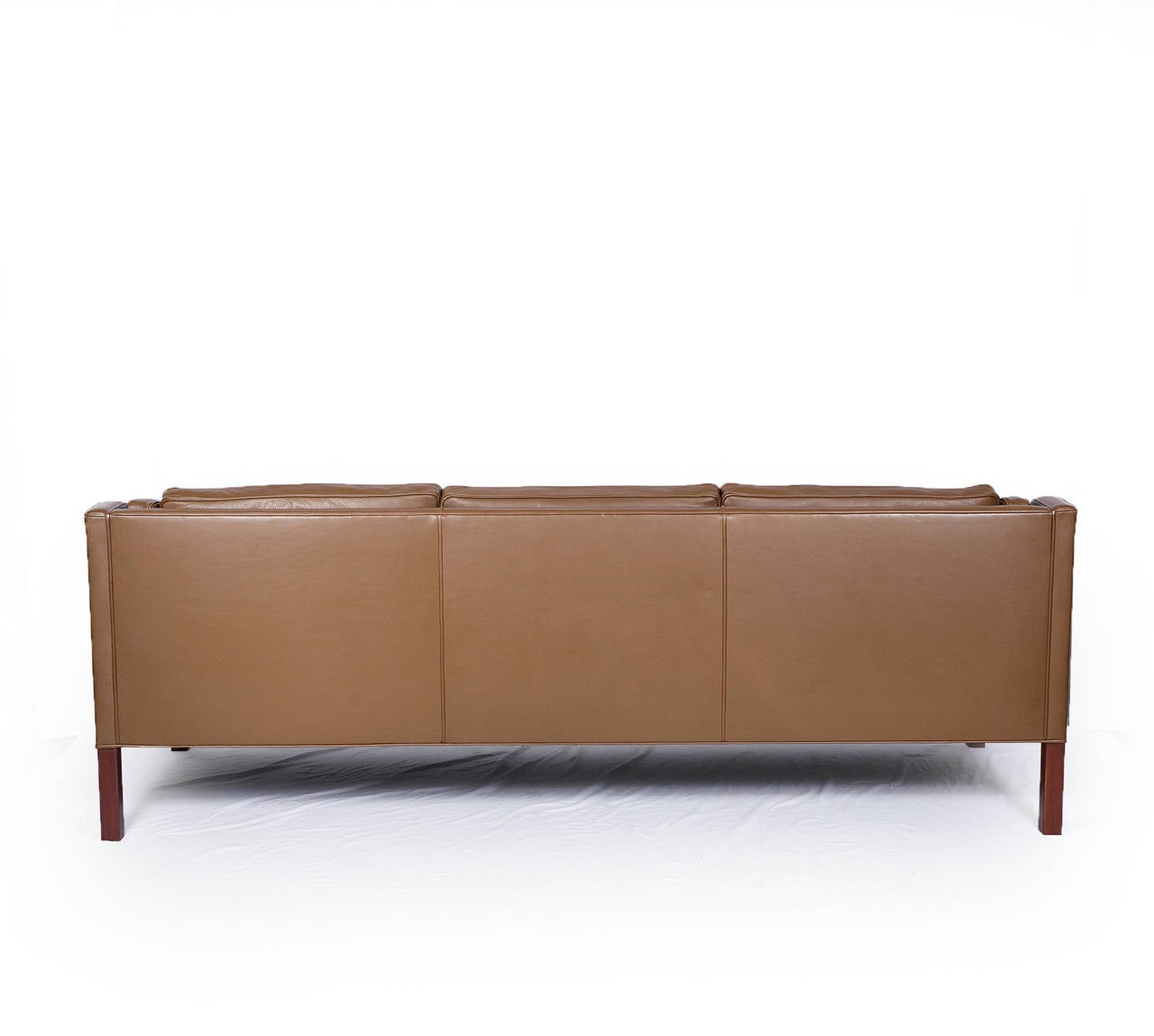 Mid-20th Century Borge Mogensen Model #2213 Three-Seat Leather Sofa