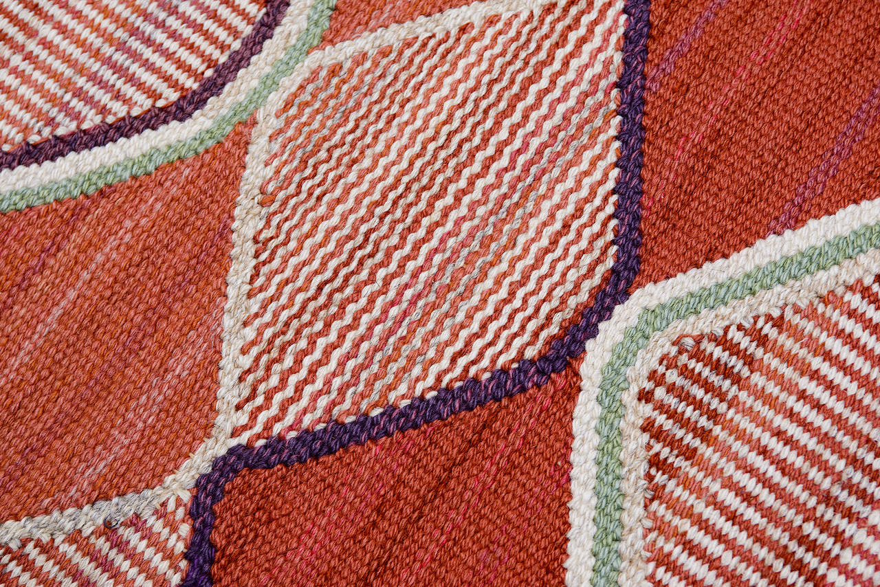 20th Century Vintage Barbro Nilsson Flat-Weave Swedish Carpet for Marta Maas-Fjetterström