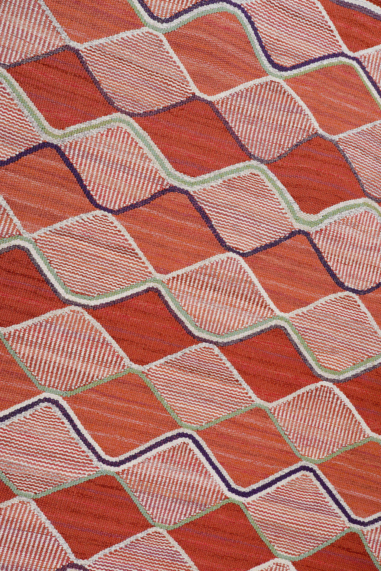 Scandinavian Modern Vintage Barbro Nilsson Flat-Weave Swedish Carpet for Marta Maas-Fjetterström