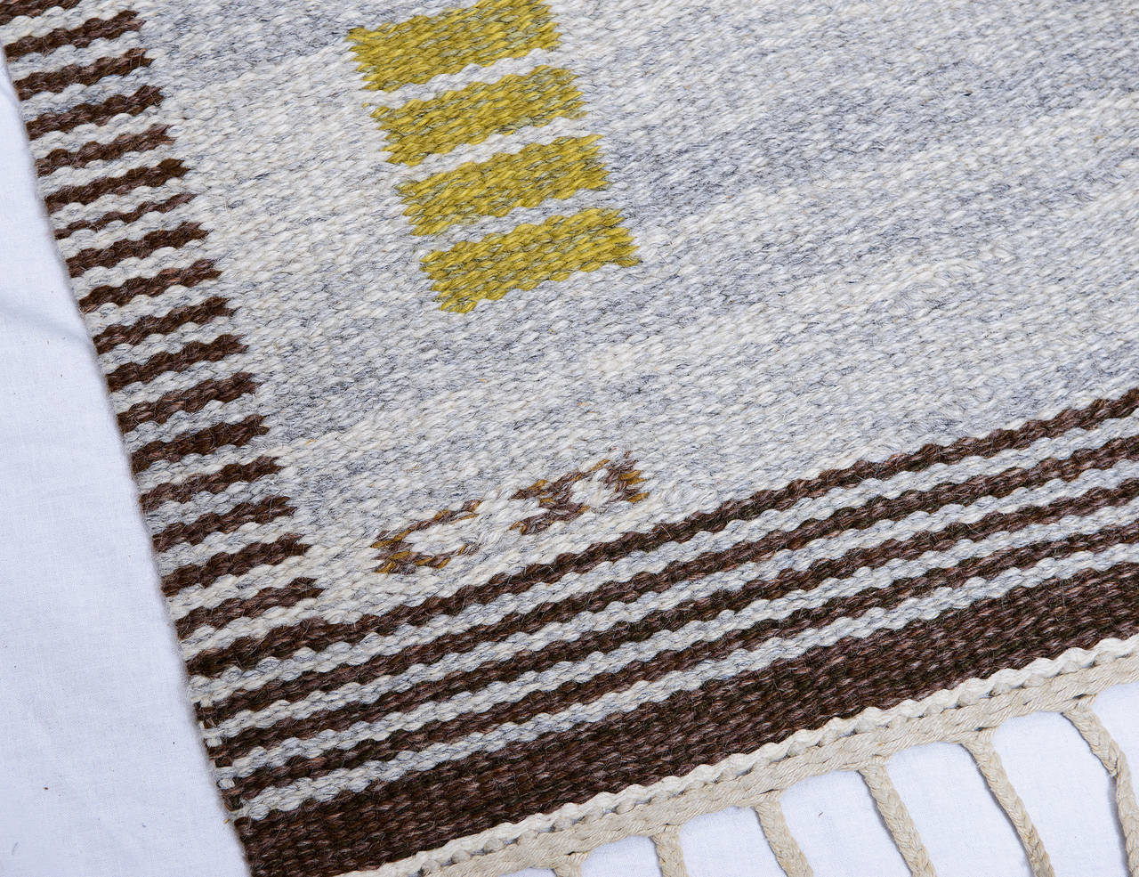 Vintage Carl Dagel Flat-Weave Swedish Carpet 2
