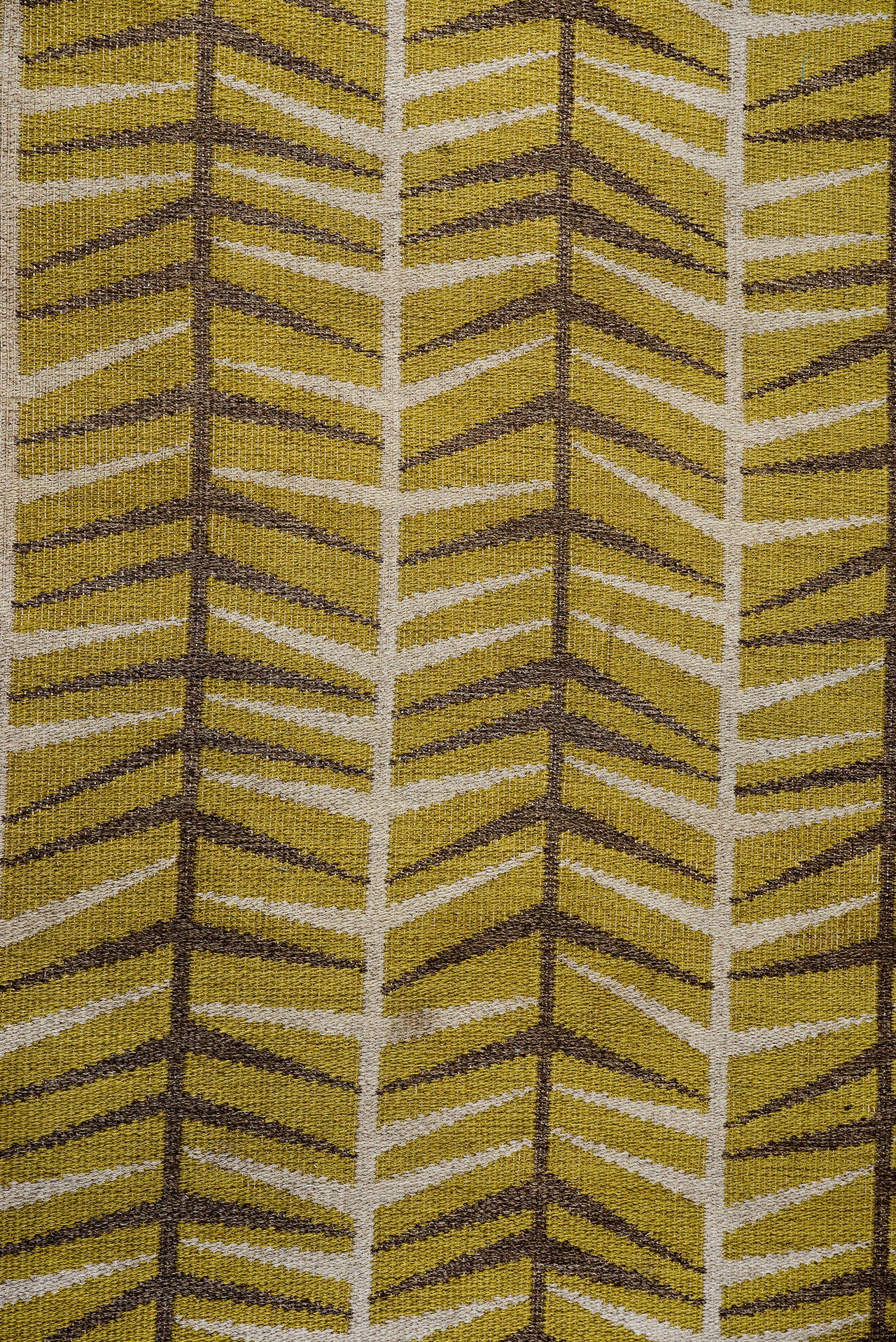 Scandinavian Modern Vintage Ingrid Dessau Flat-Weave Swedish Carpet