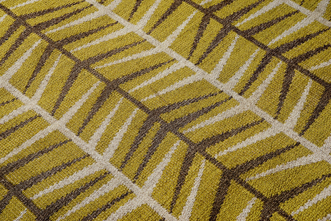 Schwedischer Flachgewebter Vintage-Teppich von Ingrid Dessau (Gewebt)