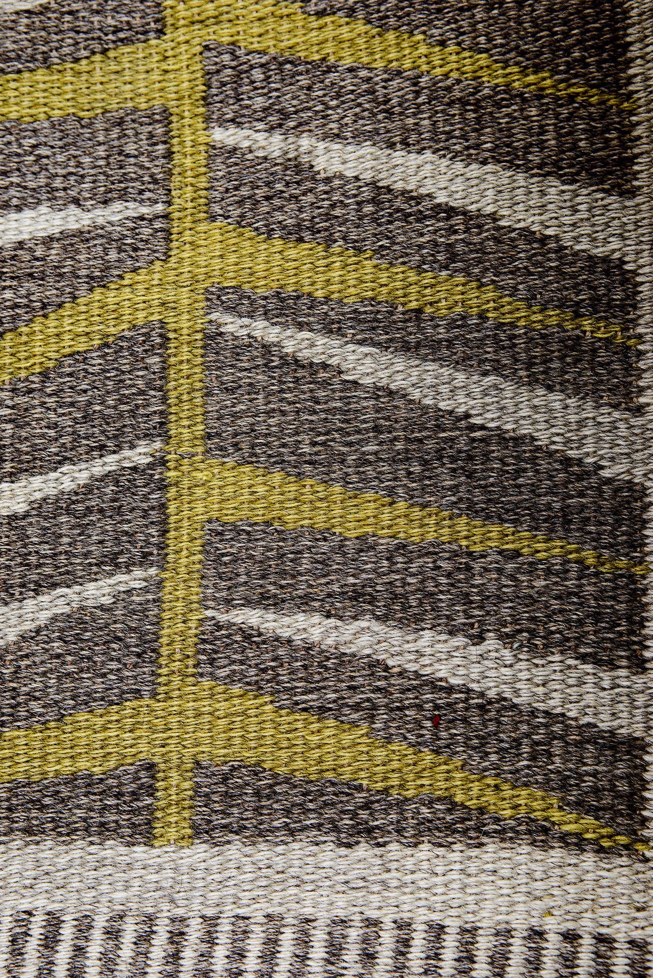 Schwedischer Flachgewebter Vintage-Teppich von Ingrid Dessau 2