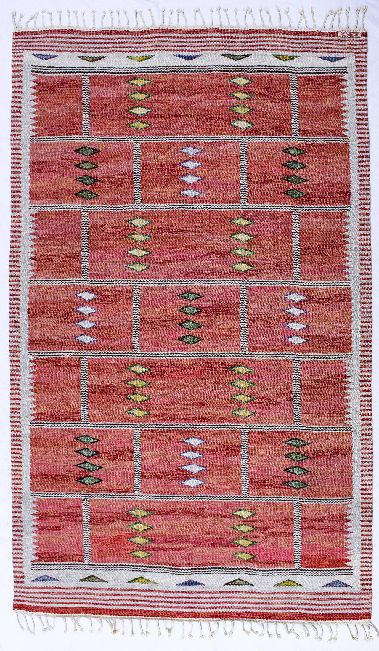Vintage Carl Dagel flat-weave Swedish carpet.    Store formerly known as ARTFUL DODGER INC