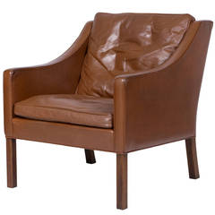 Børge Mogensen Model #2207 Leather Lounge Chair 2