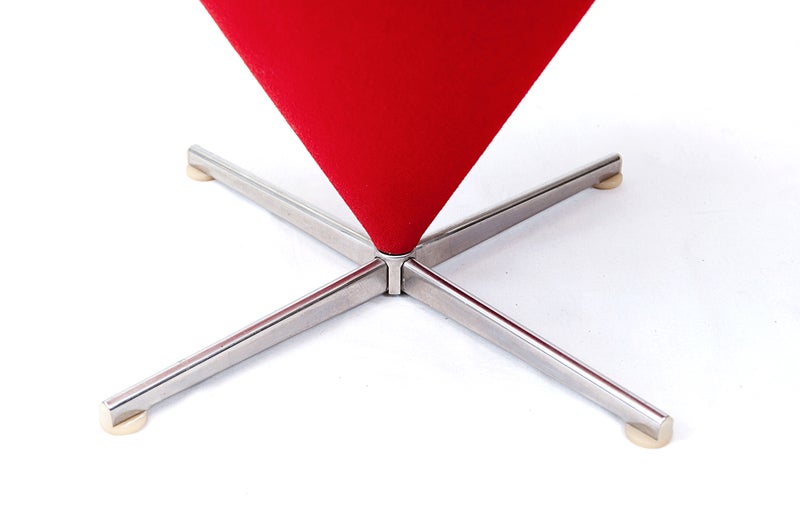 Verner Panton Low Cone Stool Designed in 1958 and Produced by Plus-linje.  Store formerly known as ARTFUL DODGER INC