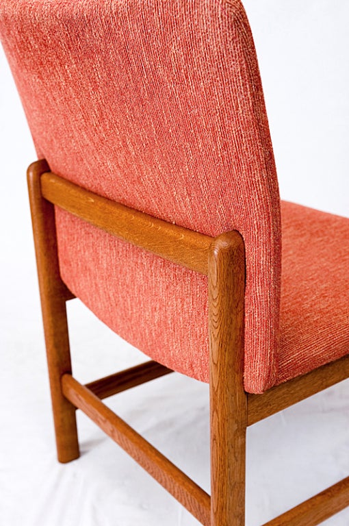 Fabric Pair of Danish Chairs For Sale