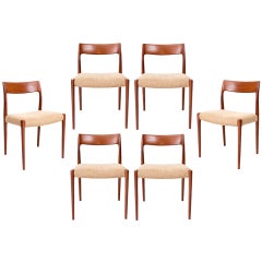 Set of Six Niels Moller Chairs