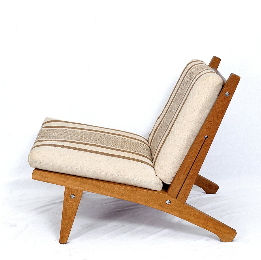 Danish Pair of Hans Wegner GE 375  Lounge Chairs