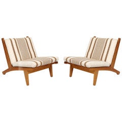 Pair of Hans Wegner GE 375  Lounge Chairs