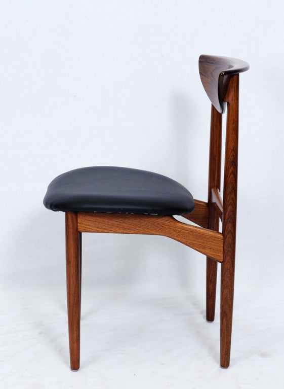 Set of 6 Rosewood Dining Chairs In Excellent Condition In Los Angeles, CA