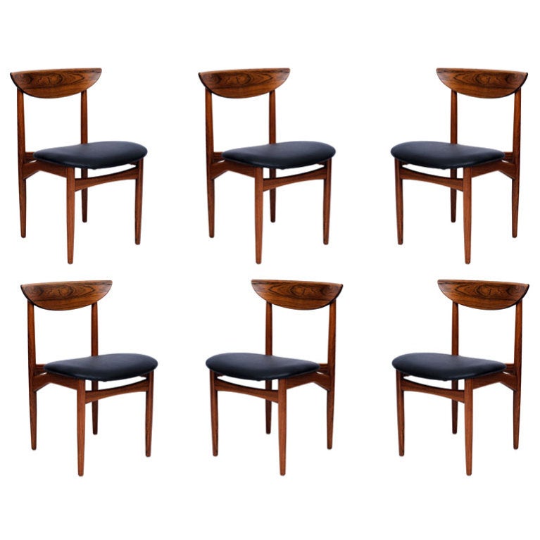Set of 6 Rosewood Dining Chairs