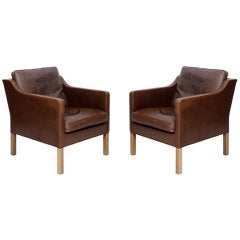 Pair of Borge Mogensen Lounge Chairs