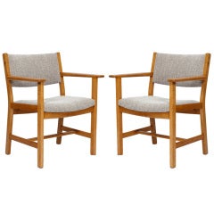 Pair of Hans Wegner Armchairs 12