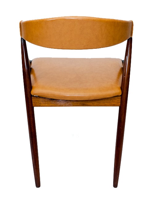 Fabric Set of Six Rosewood Kai Kristiansen Chairs