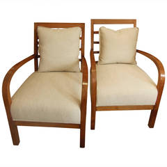 Handsome Pair of Vintage Armchairs
